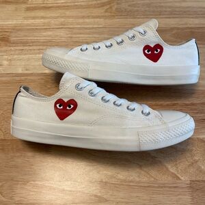 Converse Chuck Taylor x Comme des Garcons PLAY Single Heart low top Milk M5 W7